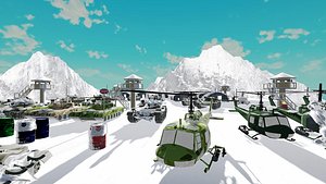 Winter Military Base Pack Full Unity Asset 3D