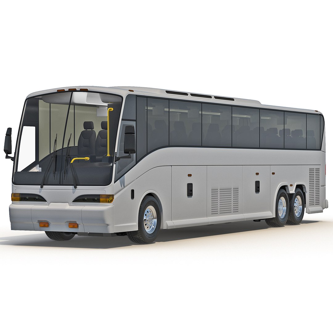 Charter Bus 3D model preview