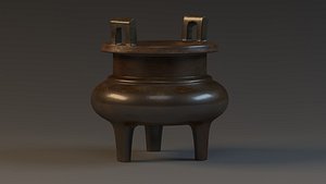 ronze Tripod furnace incense round tripod thousand Tripod Sculpture