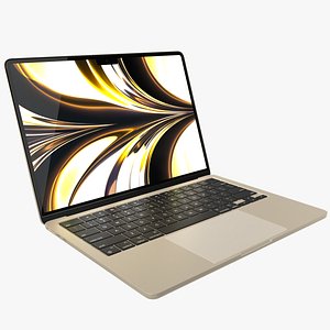 Apple MacBook Air M2 Starlight 3D model