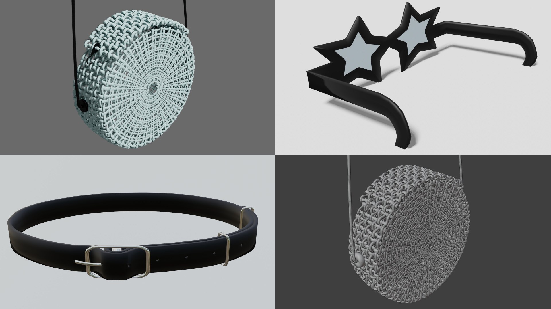 3xPack Rattan bag star sunglasses and Belt Obj and Blend 3D model https://p.turbosquid.com/ts-thumb/TC/xbBtnJ/Rx/newproject/jpg/1765320856/1920x1080/fit_q87/ce1ba2250e1ec967f0177c09750ba90a15d3bd66/newproject.jpg