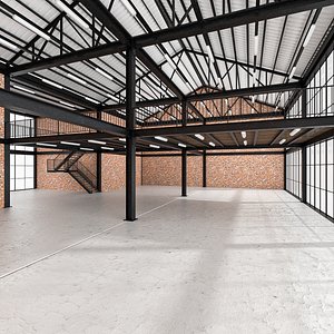 Industrial loft and office space 15 3D model