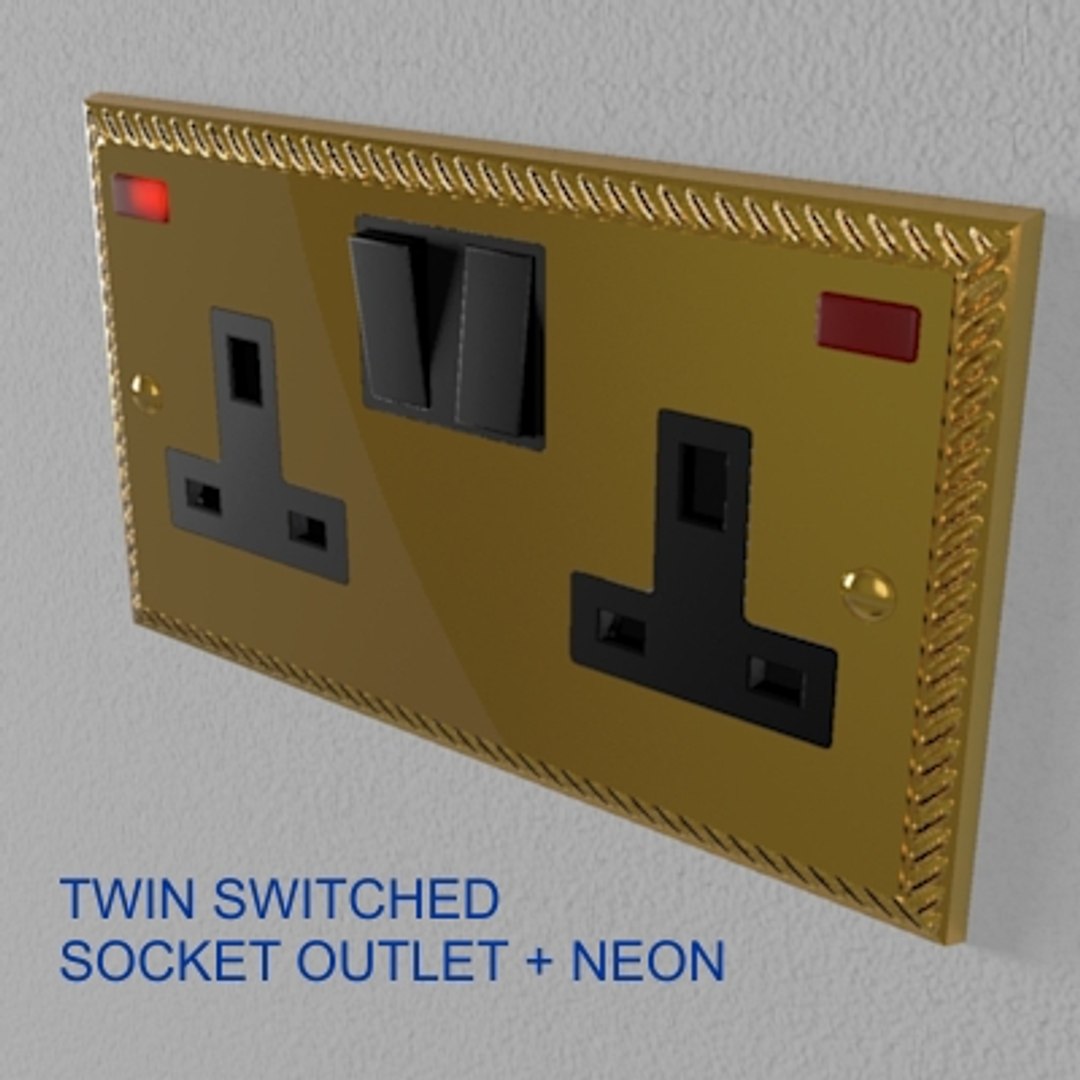 3d model style switches sockets
