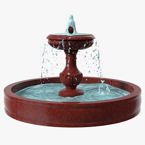 Classic Garden Fountain Red