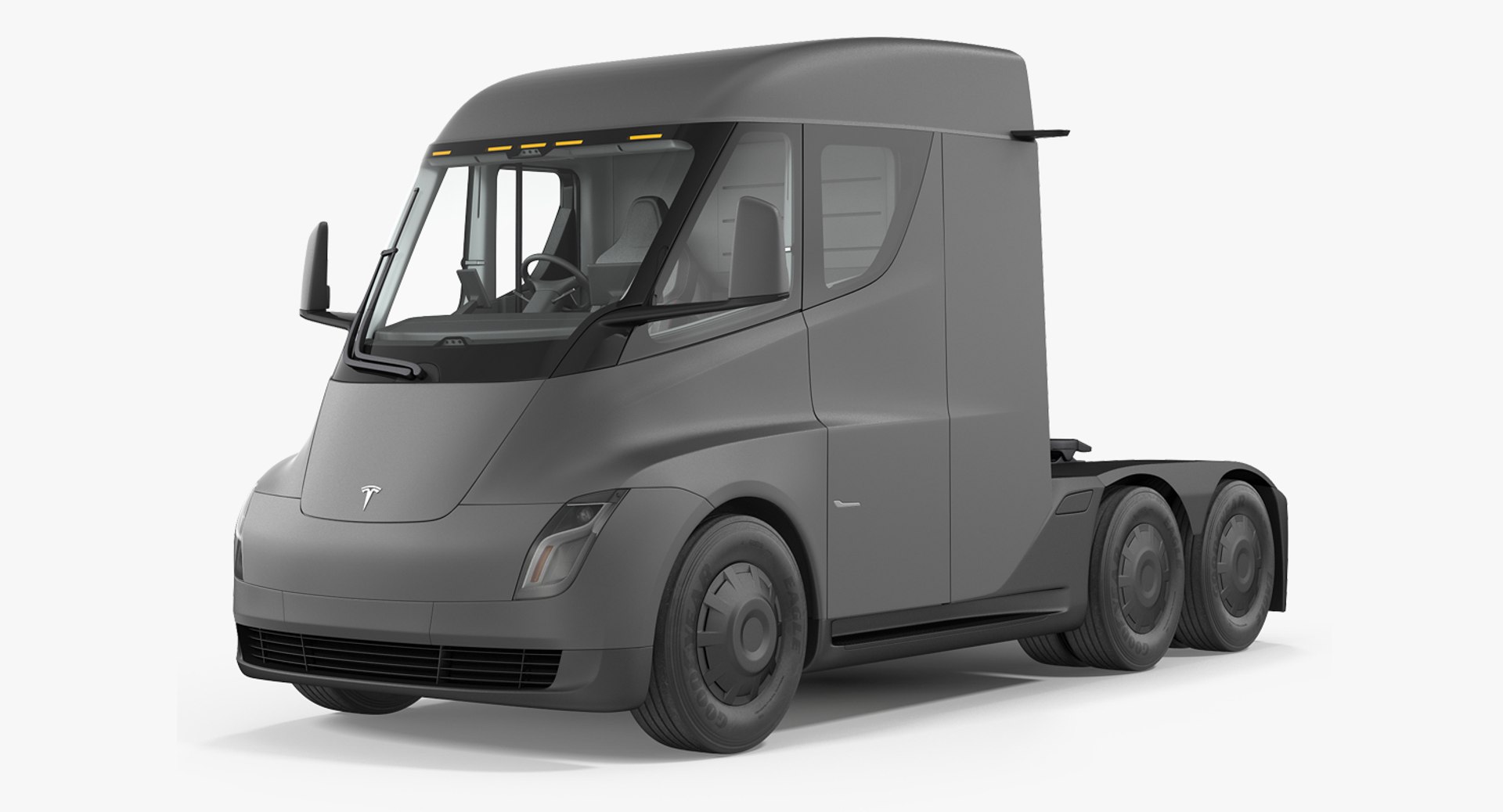 Tesla Semi Trucks Collection 3D model preview