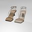3D stylish square-toe block-heel ankle-strap