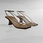 3D stylish square-toe block-heel ankle-strap
