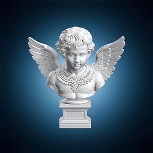 Renaissance Cherub Bust 3D Print Model 3D