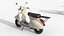 Классический винтажный скутер Vespa - кремового цвета.