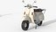 Классический винтажный скутер Vespa - кремового цвета.