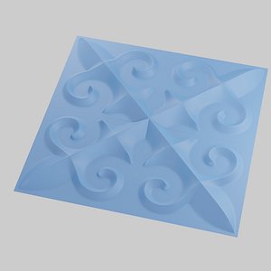 panels kazakh pattern forms 3D model