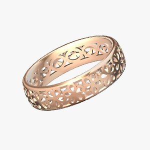 3D Flower Ramp Ring model