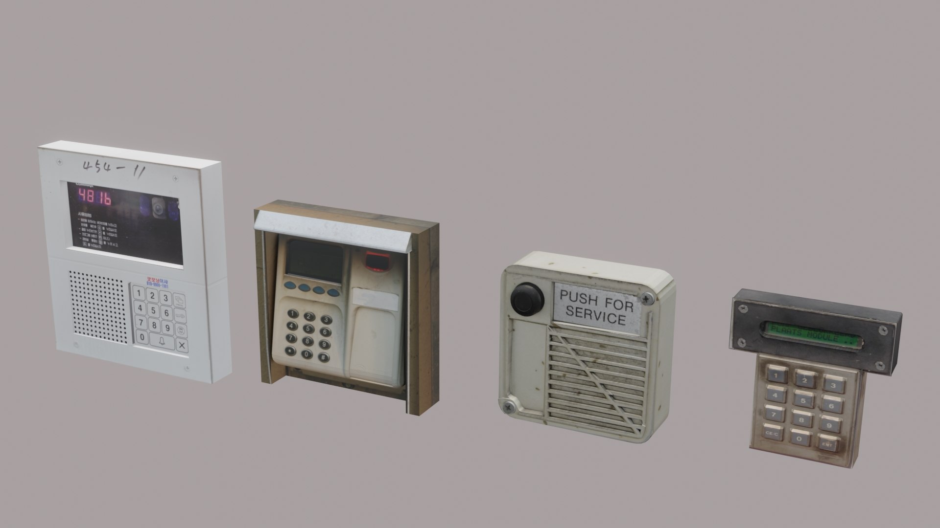 Door Bell Intercom Pack 3D Model - TurboSquid 1711850