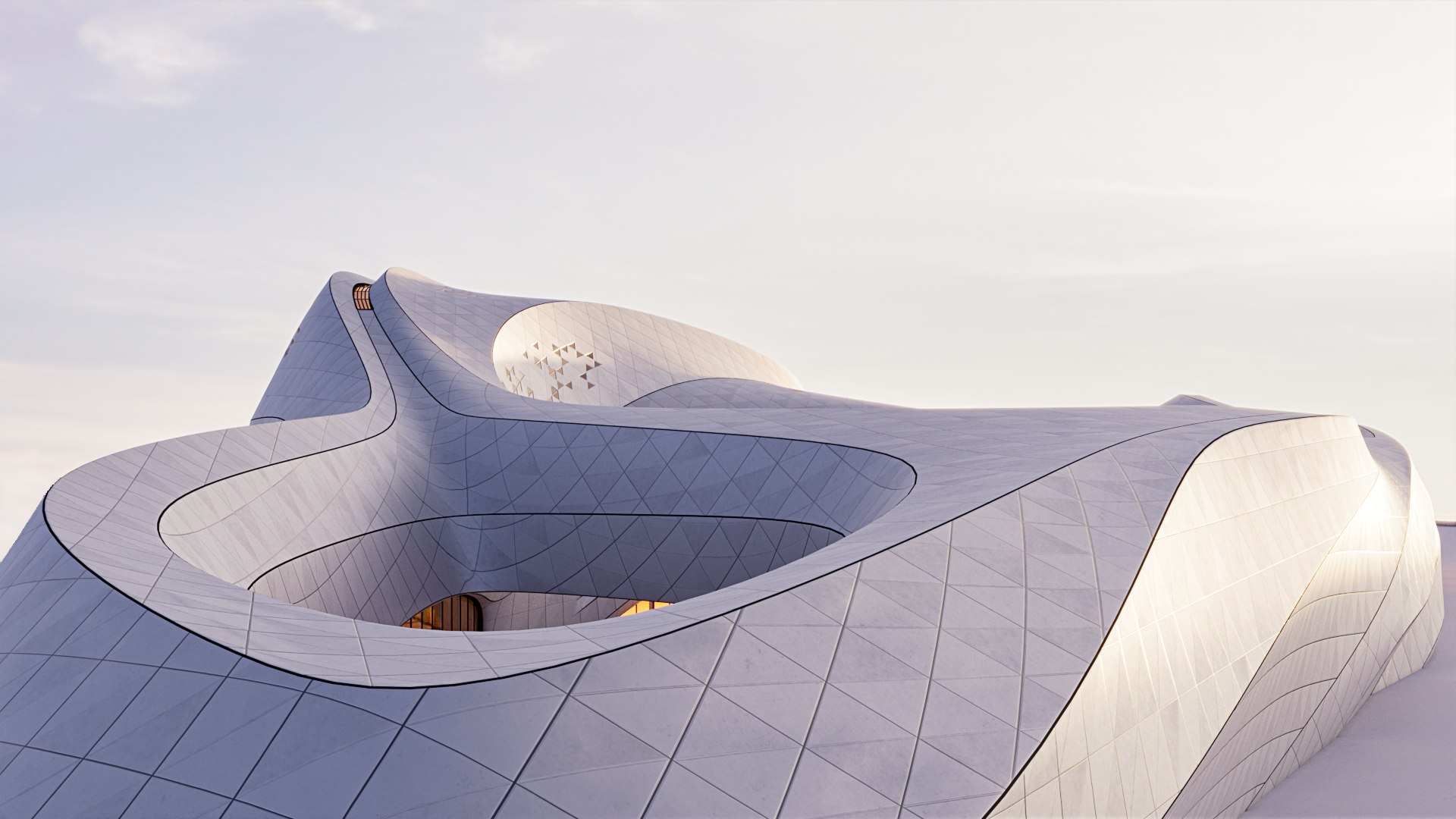 3D Model Futuristic Building 51 - TurboSquid 1955721