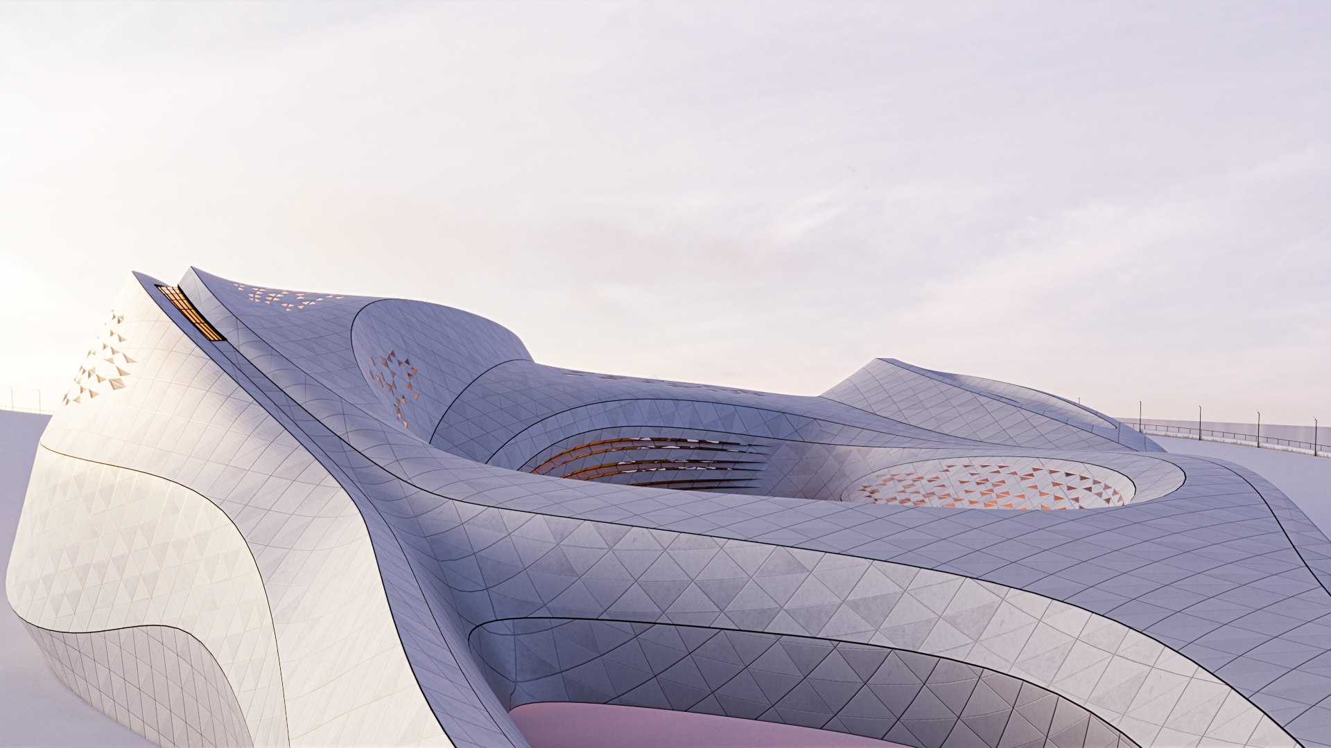3D Model Futuristic Building 51 - TurboSquid 1955721