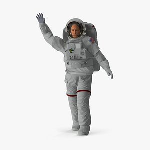 Astronaut Spacesuit with Portable Life Support System Rigged for Maya