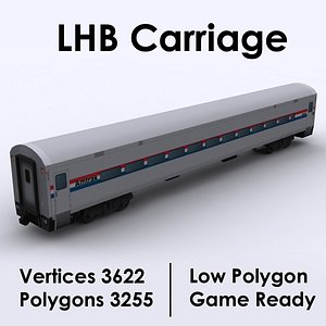 LHB Railway Coach 3D model