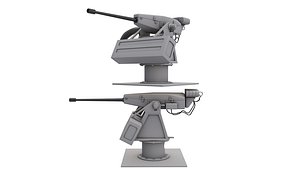 3D Oerlikon Searanger Naval Gun model