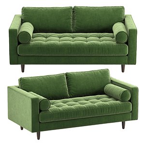 sven grass green sofa 3D model