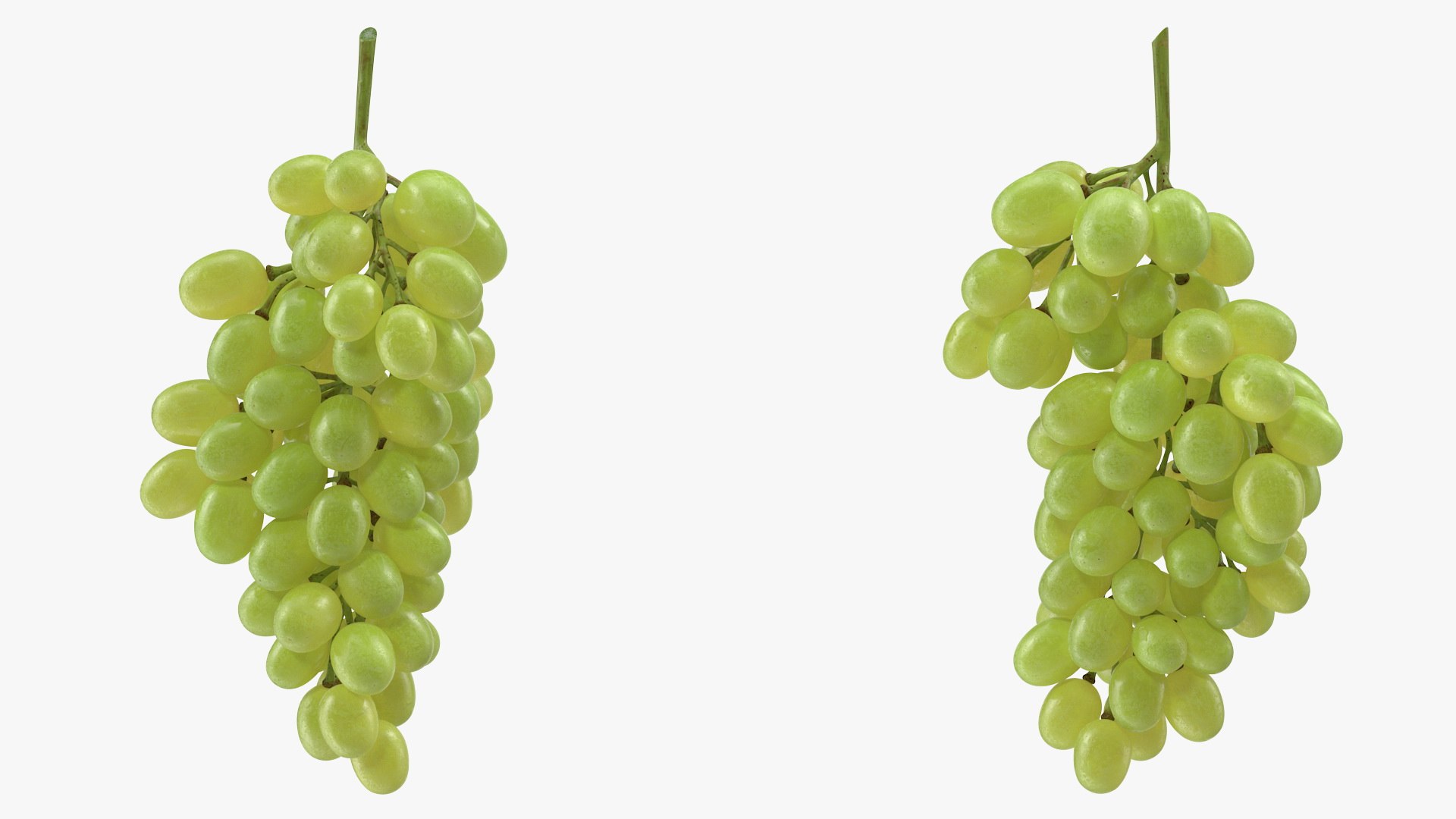 Cluster of Green Grapes 3D model preview