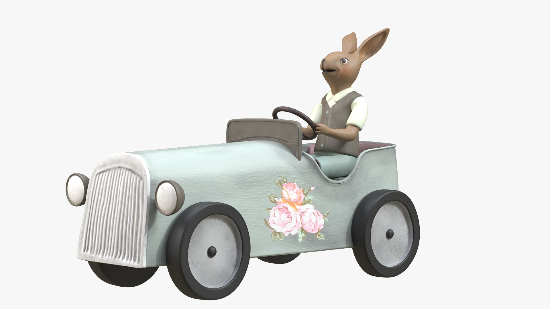 Rabbit on Car model - TurboSquid 1916681