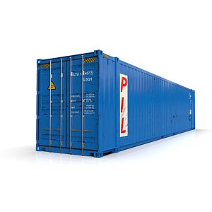 3D 45 feet pil shipping container model