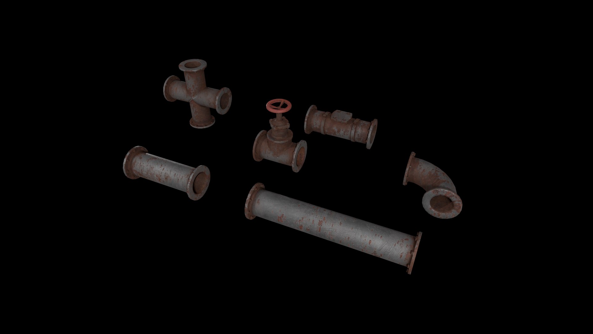Modular pipes connectable 3D model - TurboSquid 1986134