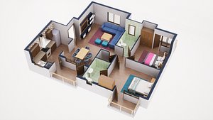 3D Floor Plan 37 model