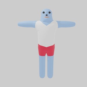 cartoon character 3D model
