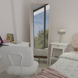 Stand Mirror IKEA IKORNNES 3D model