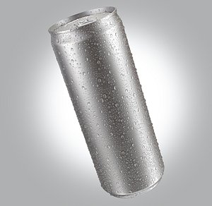 Energetic Beverage Can With Water Droplets 473ml