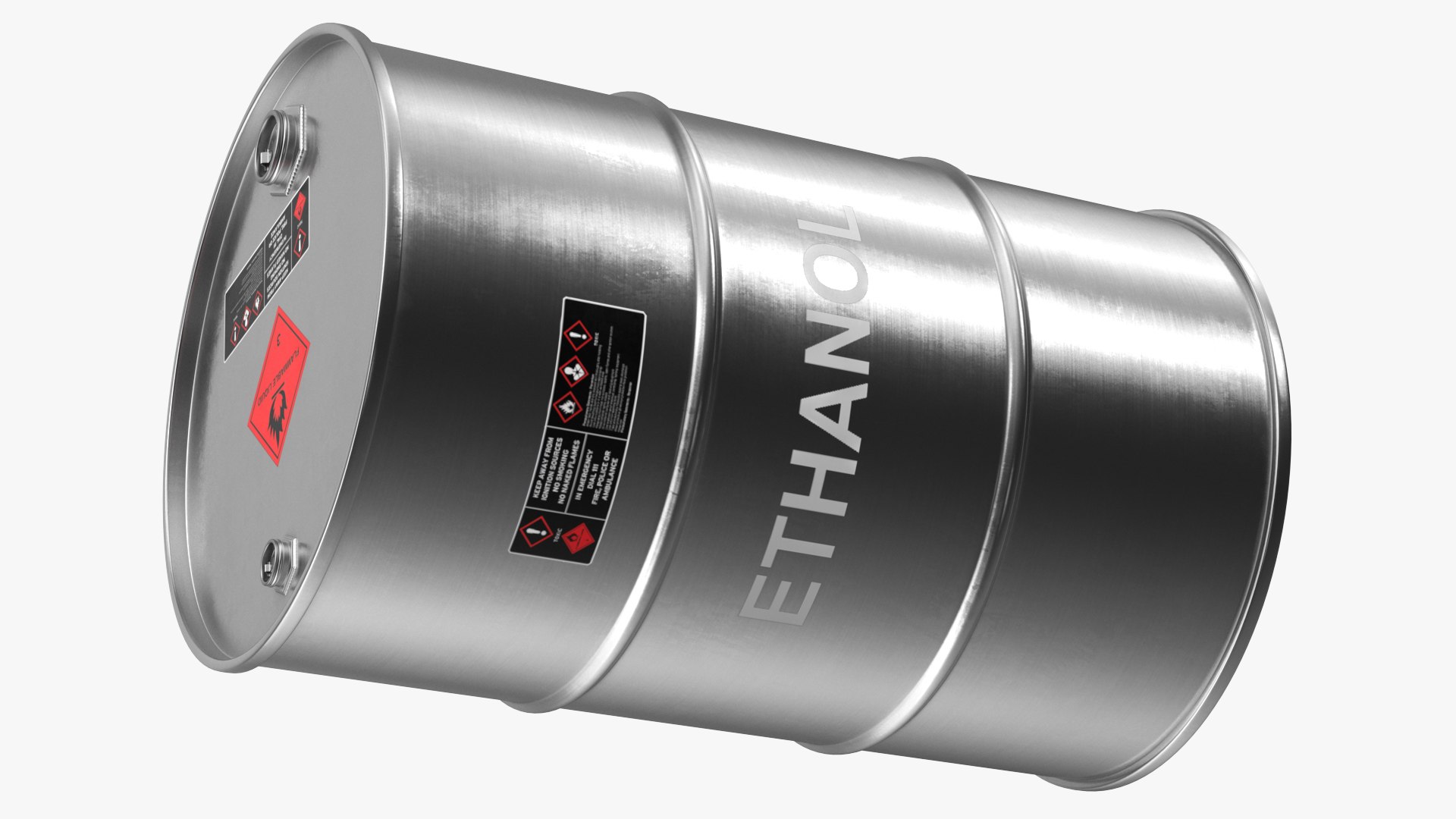 Ethanol Metal Barrel 3D model preview