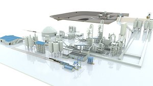 3D model Cement Plant 3D model