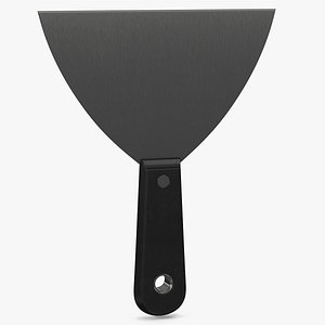 Scraper 6 Inch Black Handle 3D model