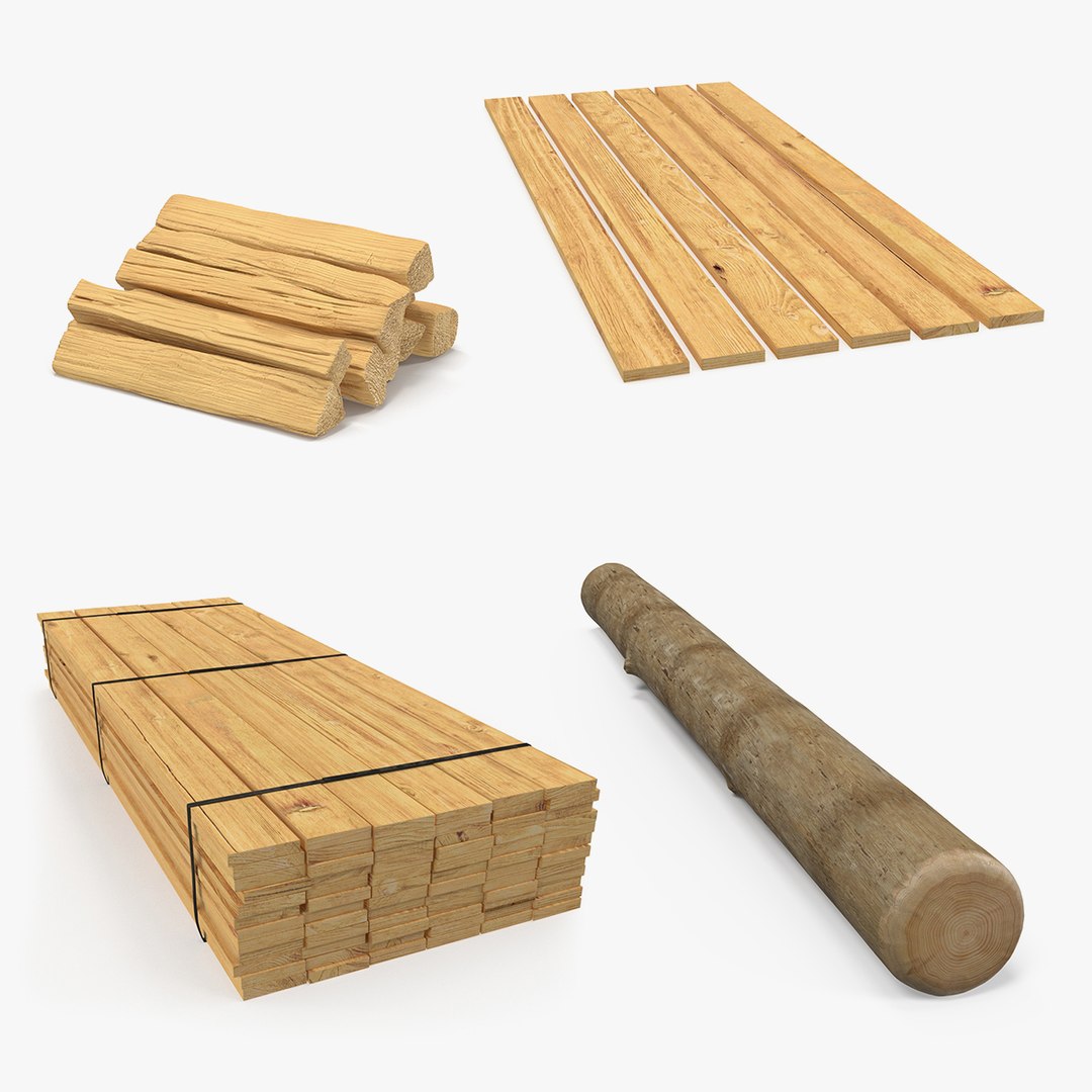Wood 3D Models Collection 3D model preview