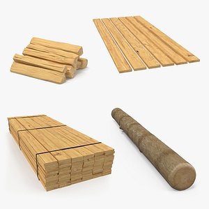 Wood 3D Models Collection