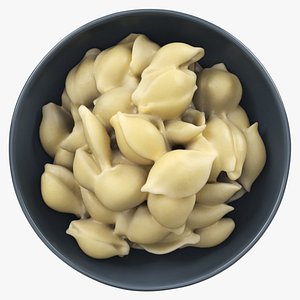 3D Cooked pasta shells model