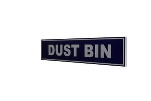 Dustbin label 3D