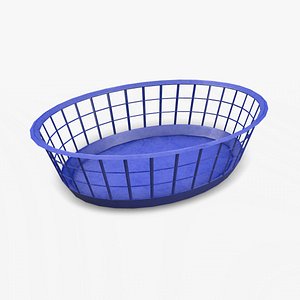 Old Small Plastic Basket Low-poly PBR 3D