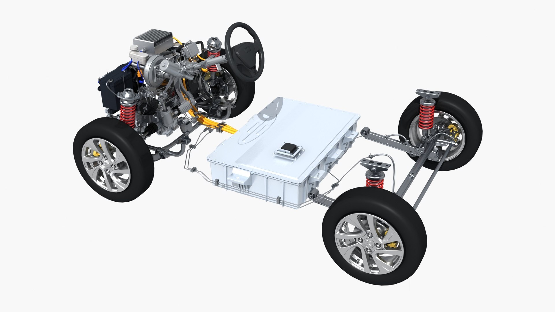 3D Mini Electric Car Chassis Frame - TurboSquid 2373952