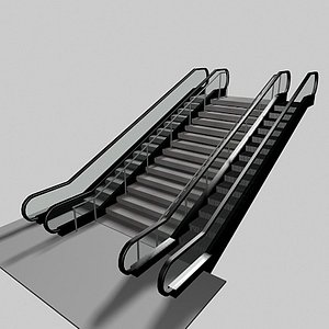escalator stair 3d model