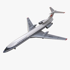 3D Tupolev Tu-154 USSR With LODs model