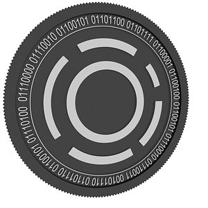 anion black coin 3D model