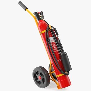 co2 trolley type extinguisher 3D