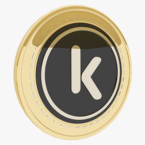 3D model Kcash Cryptocurrency Gold Coin