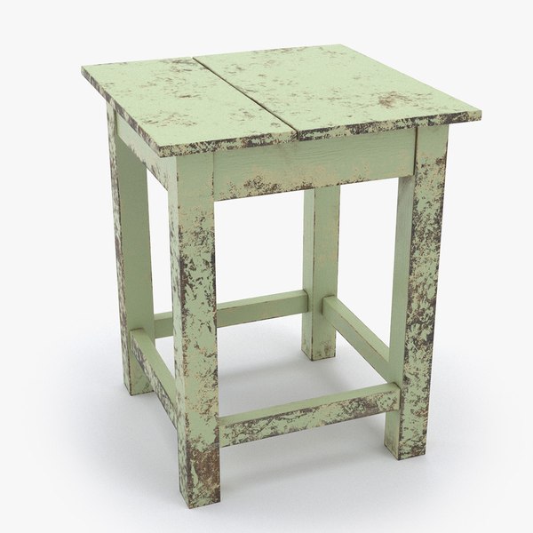 3D Vintage Stool 2