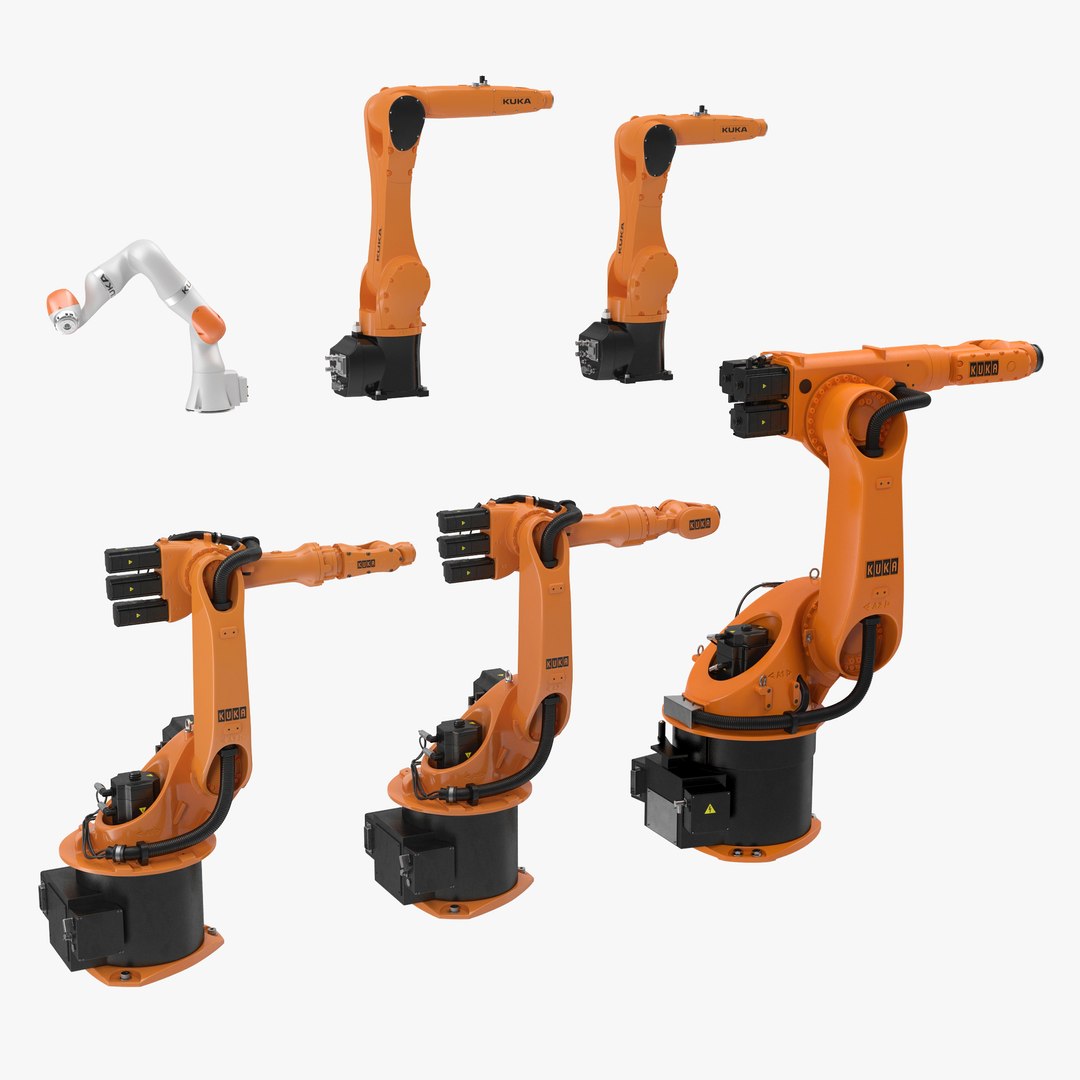 Kuka Robots Rigged 3D Models Collection 3D model preview