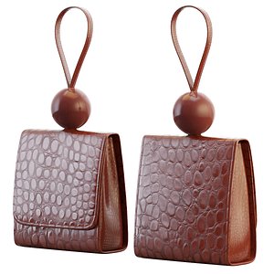 3D model Ball croc-effect leather tote