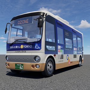 HINO Poncho parktower shuttlebus 3D
