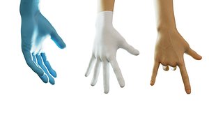 gloved medical hand
